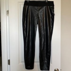 The Limited- Black “Must Haves” Faux Leather Front Pants - Size 12 - NWT